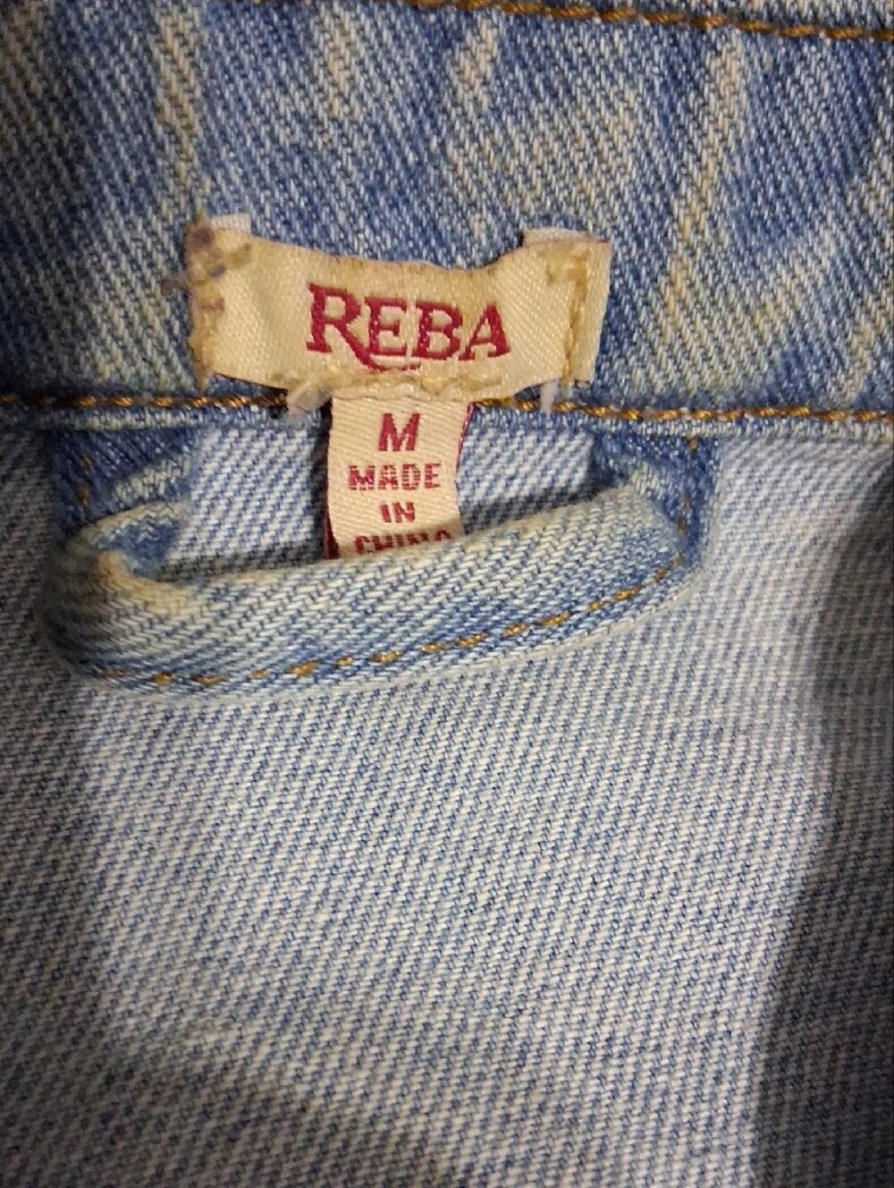 Reba Light Blue Embellished Denim Jacket with Peplum Hem - Picture 2 of 2
